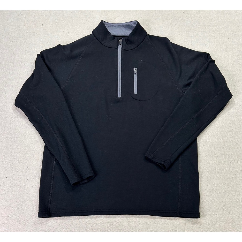 Free Fly Men Small Performance Bamboo Quarter Zip Pullover Fishing Pocket Fleece